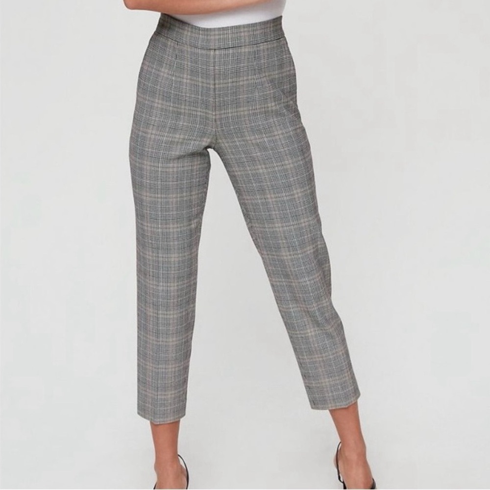 ARITZIA Babaton Conan Gray Plaid Check Pants Size 4
